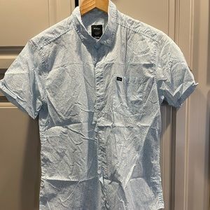RVCA men’s slim fit button down short sleeve